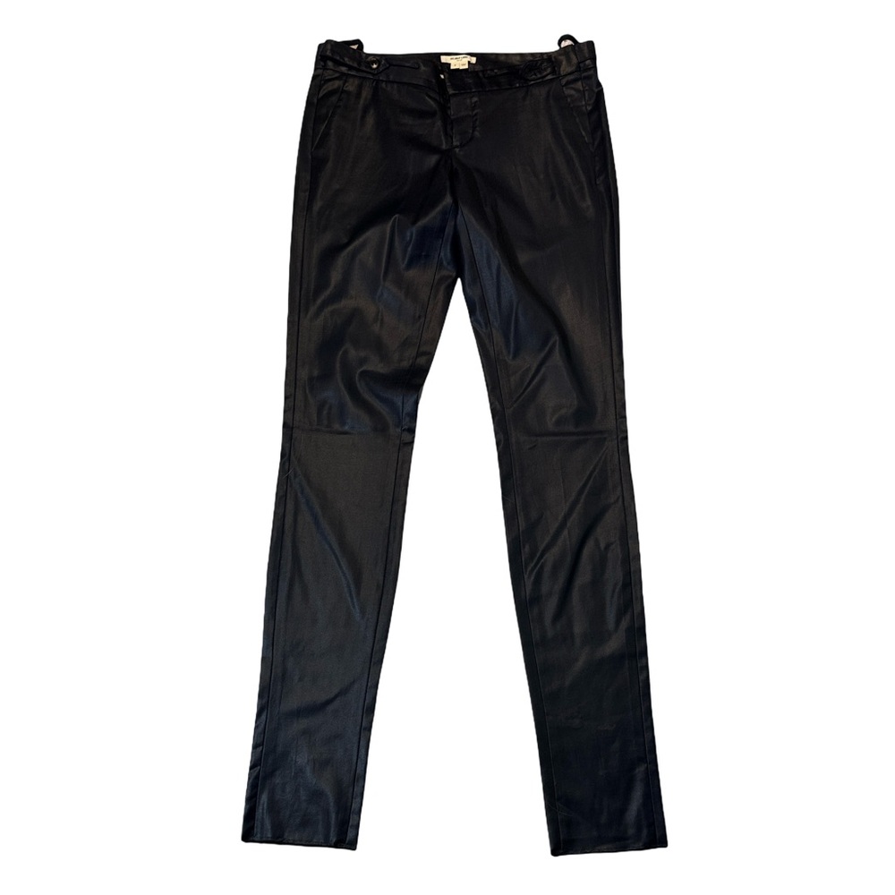 Helmet Lang women’s 2 black wool blend sheen regular fit trouser pants EUC